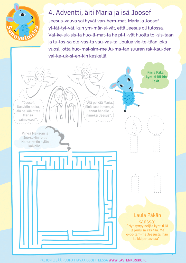 4. adventti sunnuntaisivu